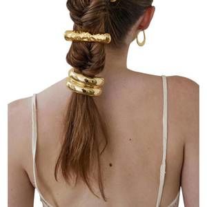 NEW LELET NY women's glossy arch pony cuff in gold/blonde